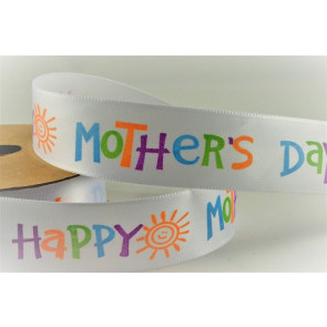 55048 - 25mm Happy Mothers Day Ribbon x 10 Metre Rolls!