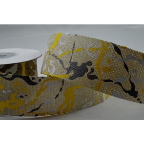 Y747 - 38mm Contemporary Painting Splash Ribbon x 10 Metre Rolls!