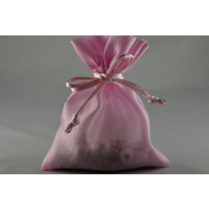 Y788 - Pink Satin bags with Tassels  (6 Bags per Pack)