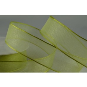 Y823 - 40mm Wired Sheer with Strong Coloured Edge (25 Metres)