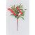 22095 - A lovely arrangement of frosted leaves, bright red berries and toadstools and pine cones deco pick.  Size :  Height 150mm  x  Width  100mm