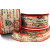 46038 - 25mm, 38mm & 63mm Wired Merry Christmas Scroll Burlap Ribbon x 10 Metre Rolls!